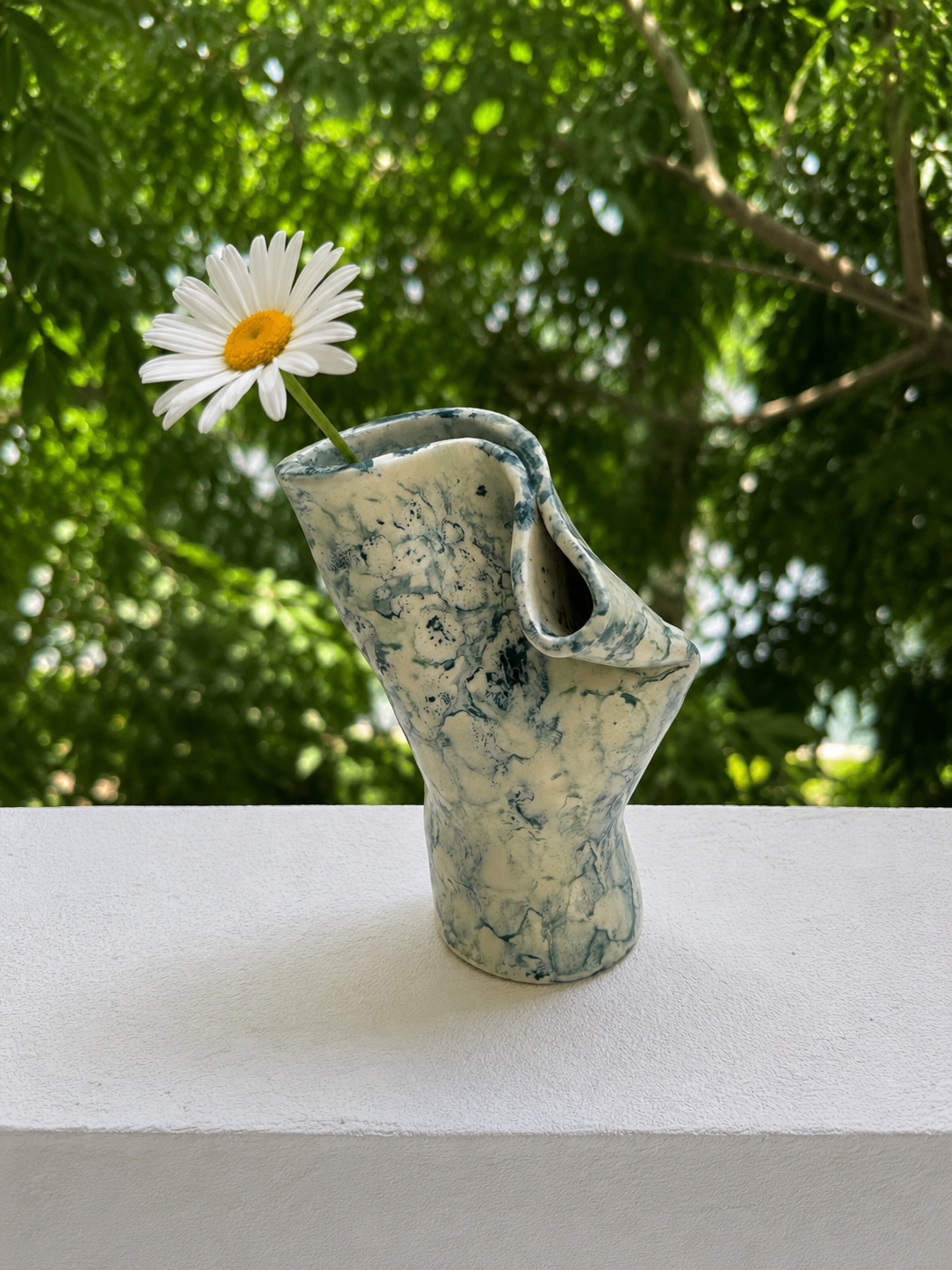 Jarrón Acuarela Azul