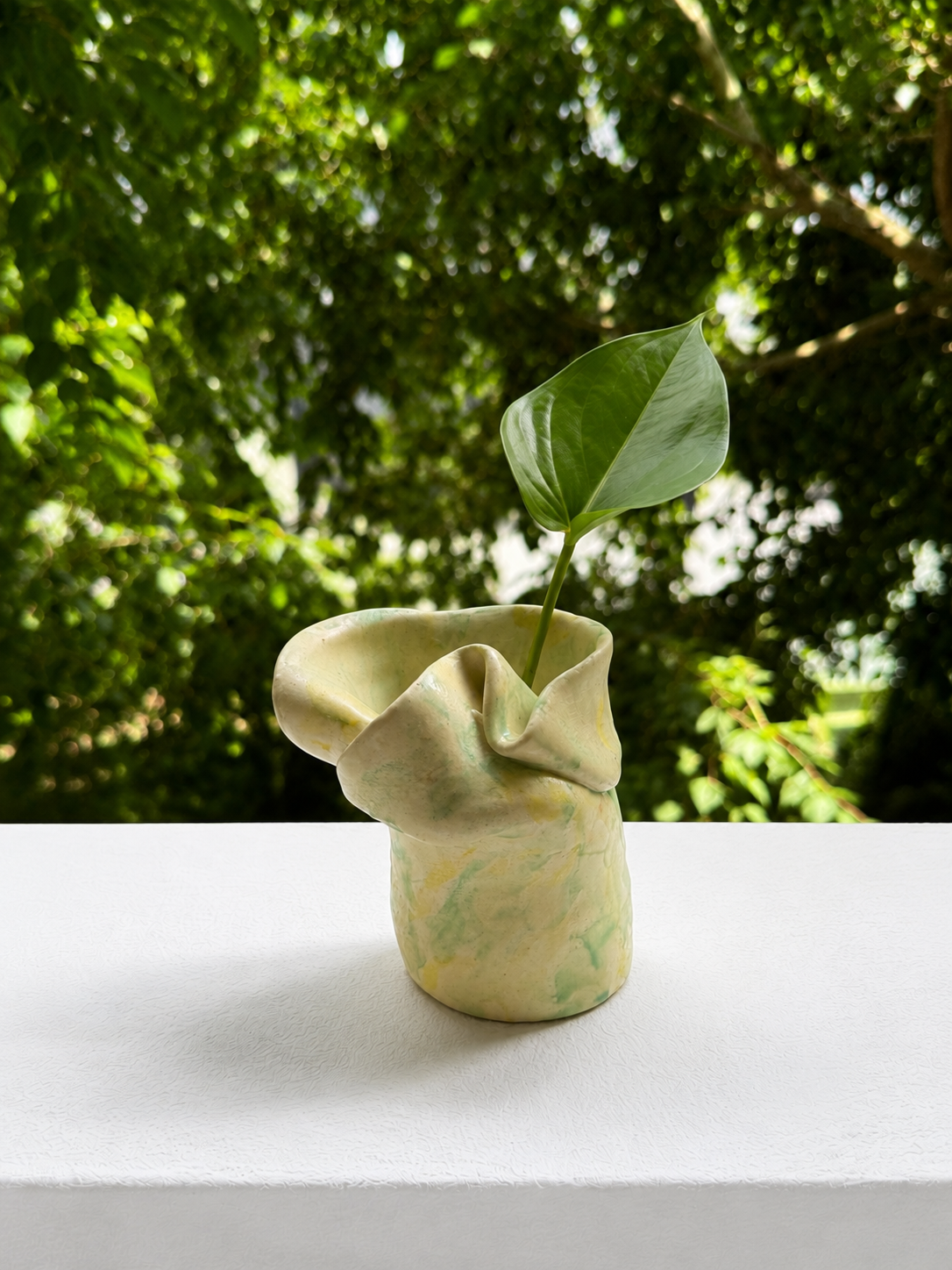 Jarrón Acuarela Verde