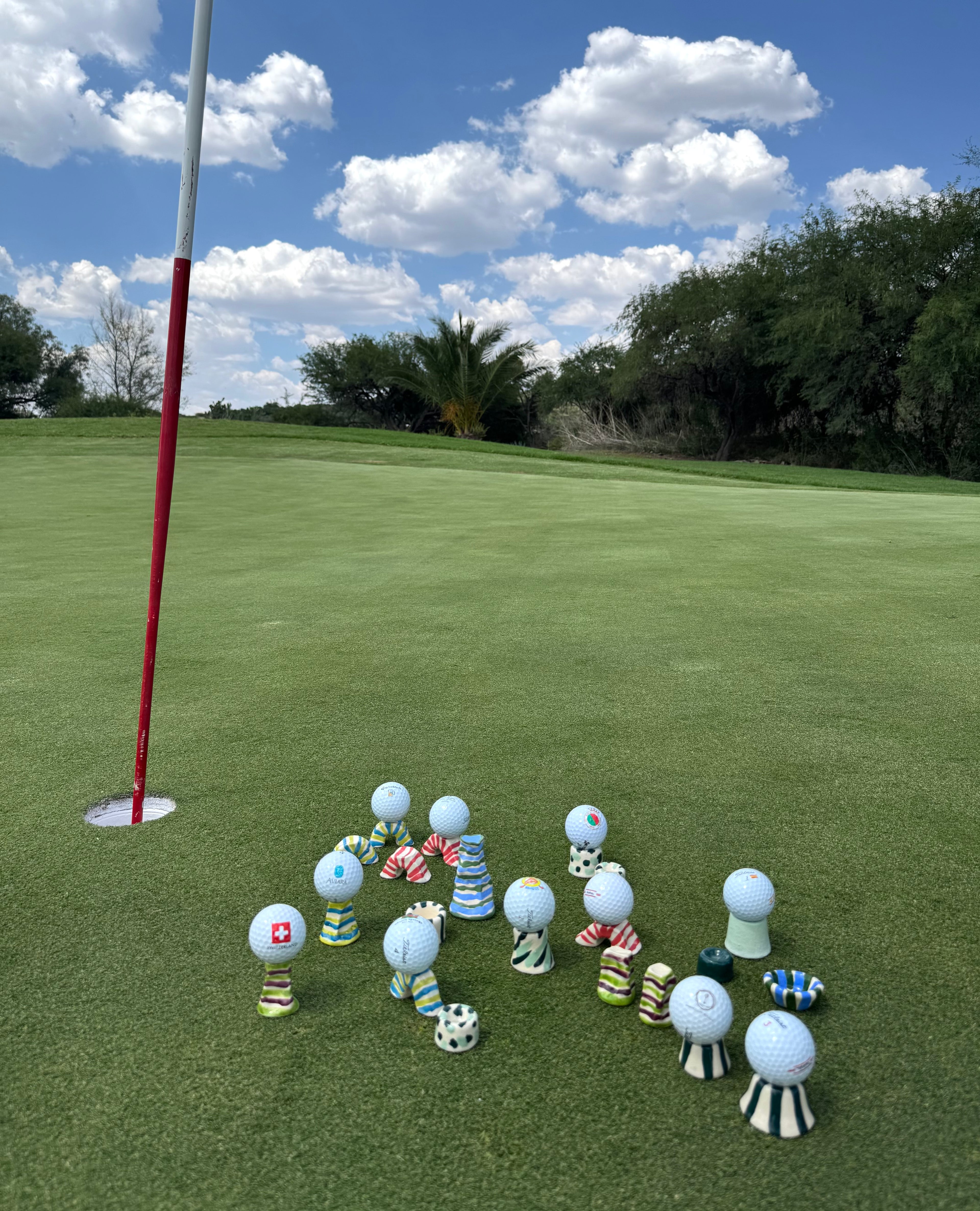 Expositores para bolas de golf